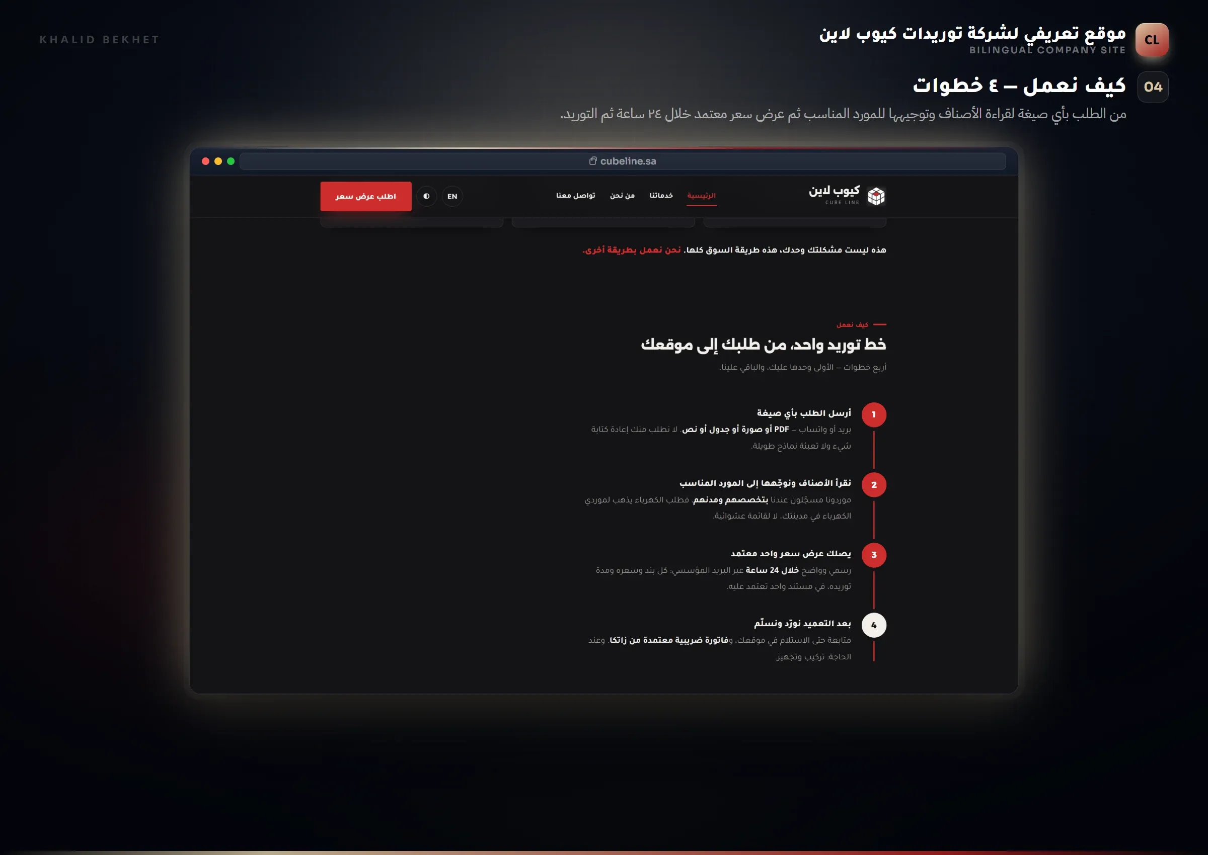 Cube Line Website: كيف نعمل
