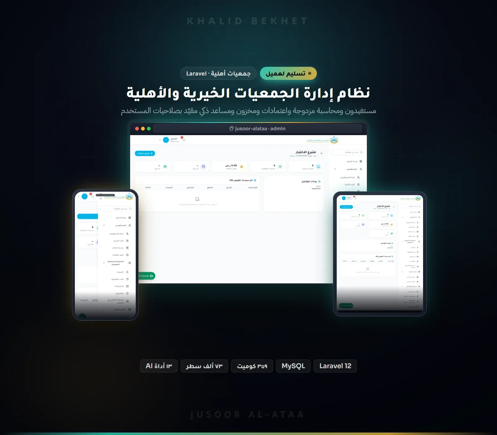 نظام إدارة الجمعيات الأهلية: مستفيدون ومحاسبة مزدوجة واعتمادات ومساعد ذكي بصلاحيات